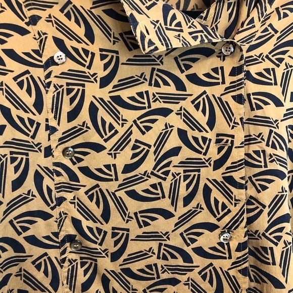 Escada Vintage Button Up Golden Yellow Blouse 34 - Picture 5 of 16